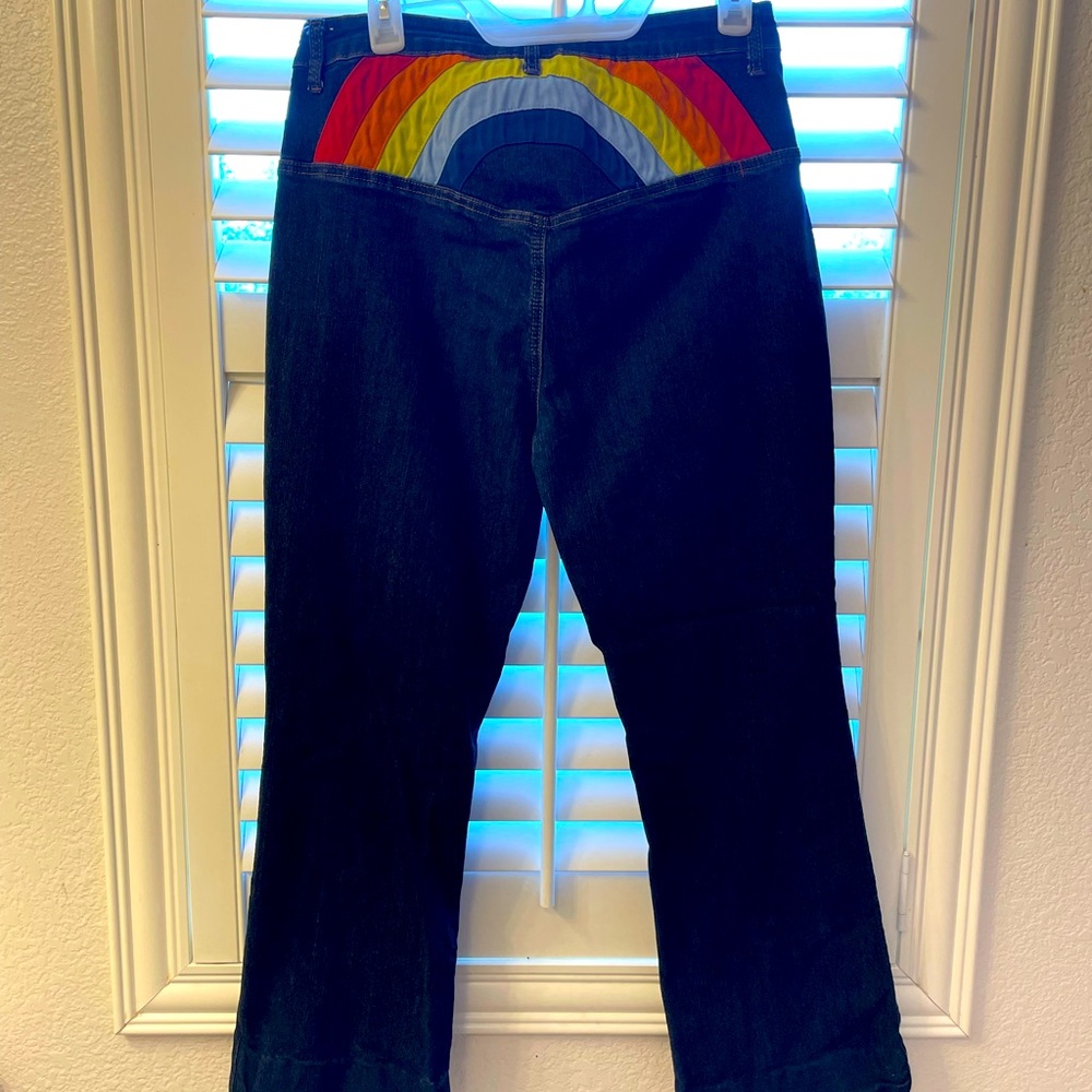 🌈 PRIDE 🌈 ModCloth Rainbow back detail Jeans - Size 12